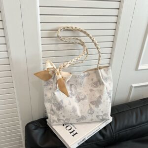 Butterfly Print Bag Grey